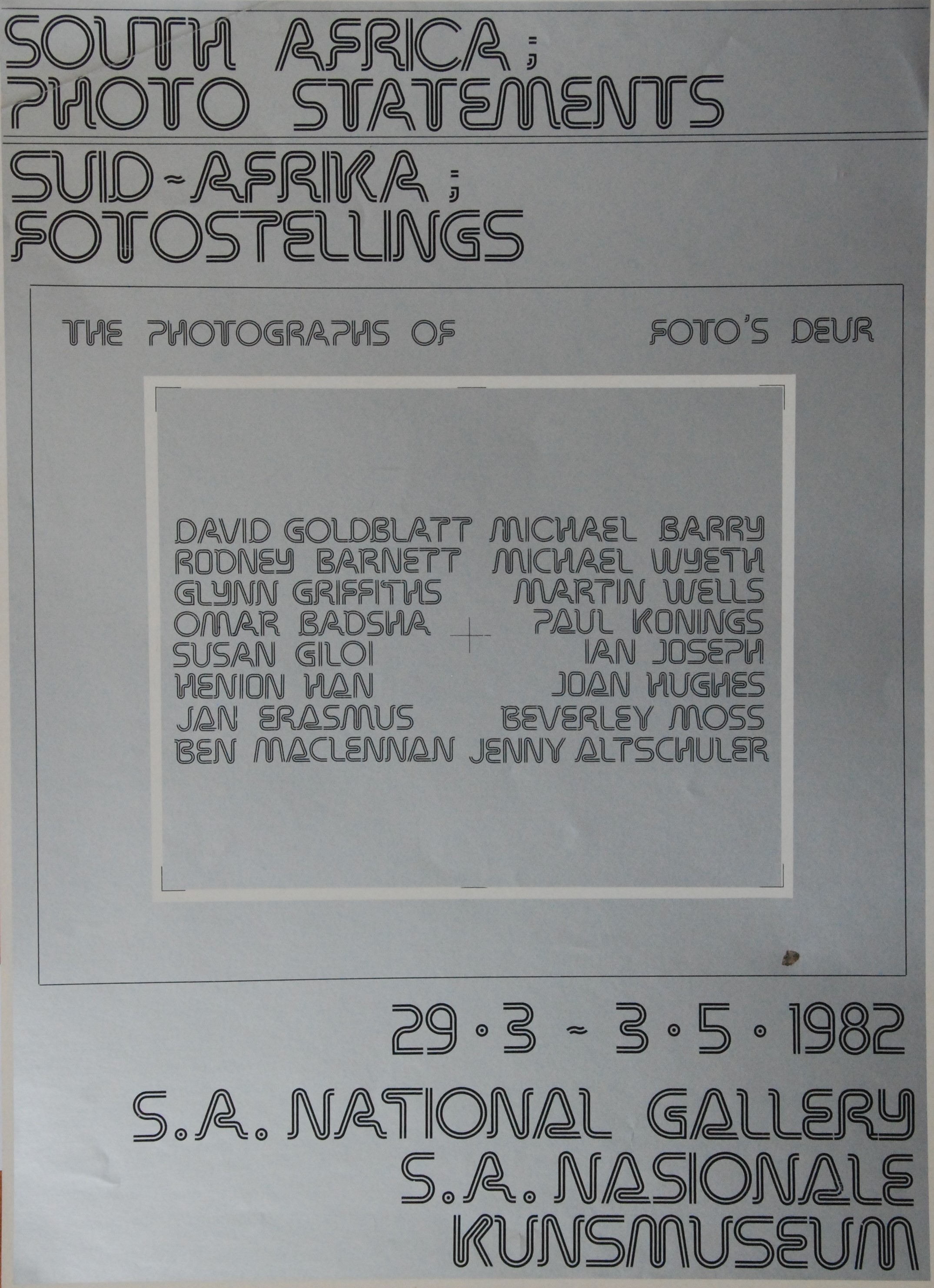 South Africa: Photo Statements Poster 1982