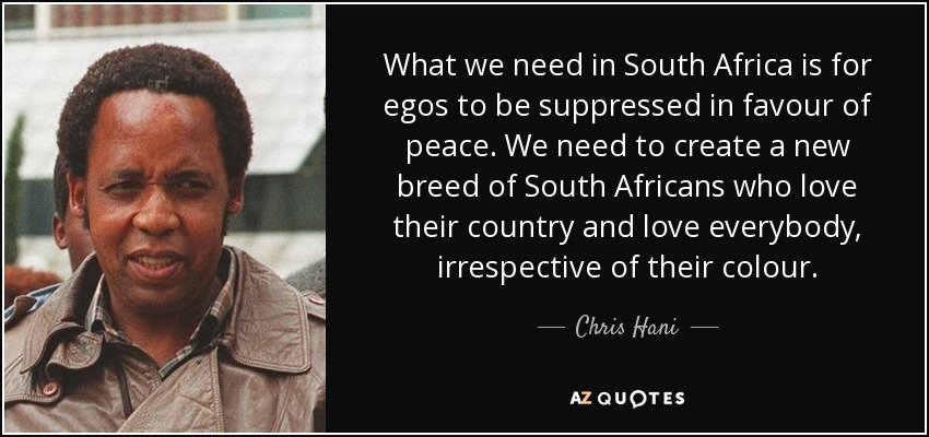 Thousands protest the killing of Chris Hani