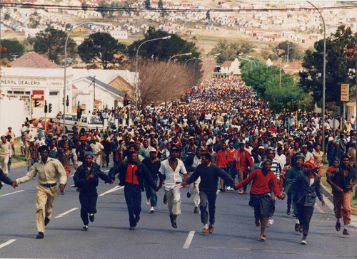 Mass funeral for the victims of Bisho massacre