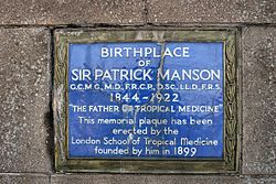Sir Patrick Manson, Scottish doctor and founder of tropical medicine is born