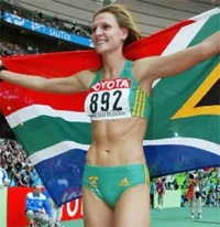 South African athlete and Africa high-jump record holder Hestrie Cloete is born in Germiston, Transvaal