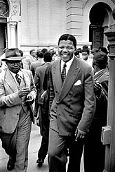 Nelson Mandela arrives on Robben Island to serve his five-year sentence