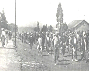 Gandhi leads a march from Newcastle into the Transvaal to defy the Immigrants Regulation Act of 1913