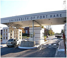 Students protest at the University of Fort Hare