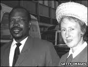 Seretse Khama is re-united with his British wife