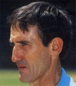 John Traicos makes his International Cricket Test debut for South Africa