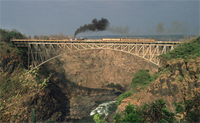 Construction of the Victoria Falls Bridge and the railway line are completed