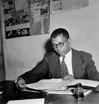 Walter Sisulu attends a secret ANC meeting in Durban
