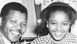 Nelson Mandela announces his separation from his wife, Winnie Mandela.