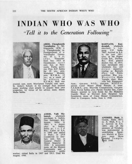 South African Indians Who's Who