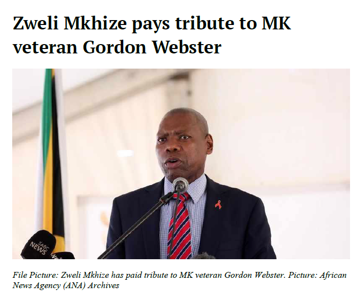 Various tributes to Gordon Webster, IOL, 10 - 11 August 2022