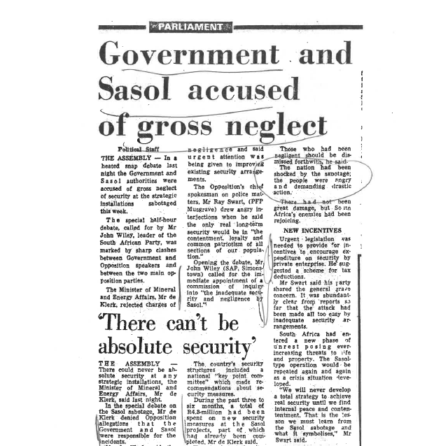 Government and Sasol accused of gross neglect, source unknown 6