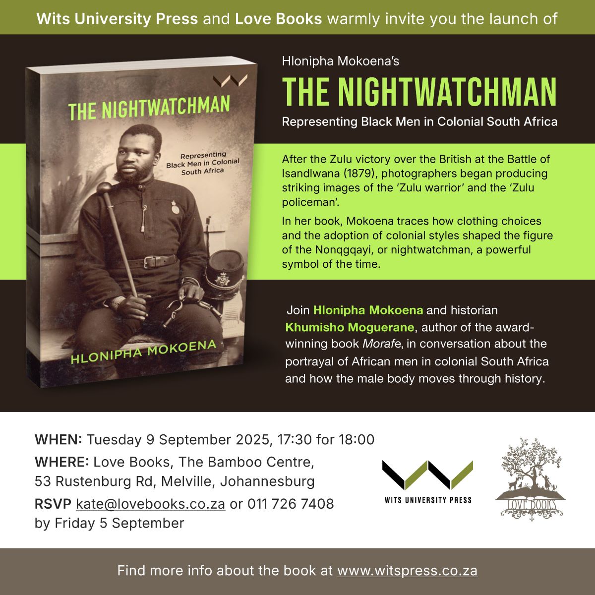 Book Launch: The Nightwatchman, Hlonipha Mokoena