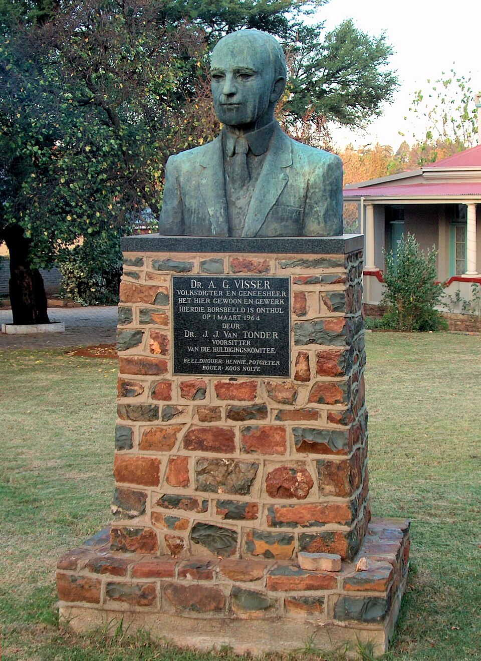 Stature of A.G. Visser, SA physician and poet