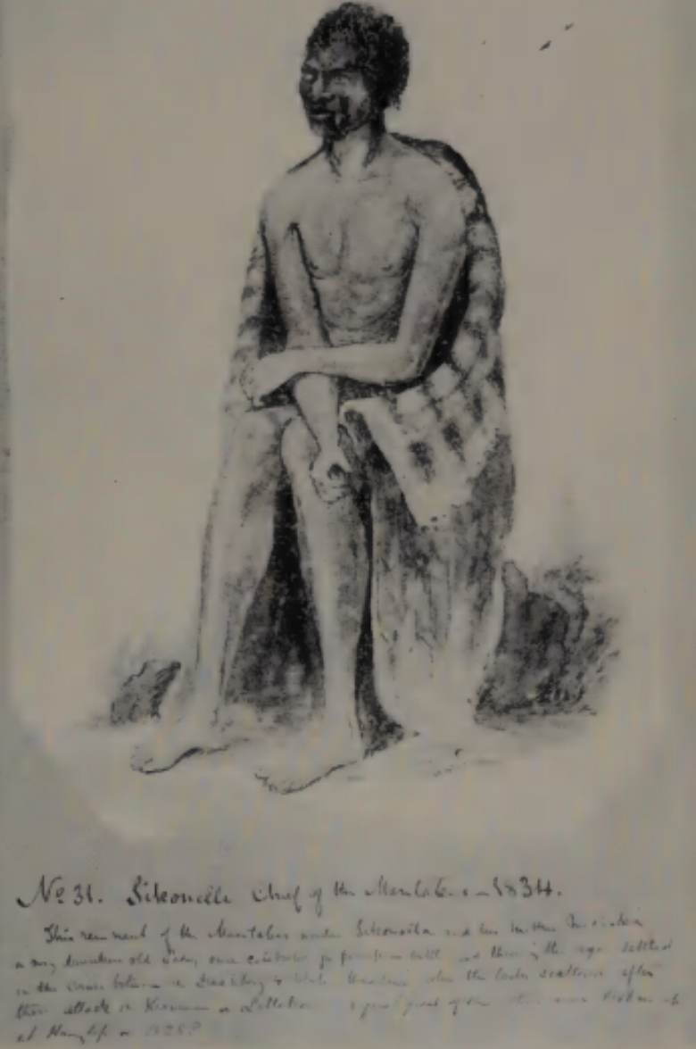 Chief Sikonyela of the Tlokwa in 1834. Source Wiki Commons