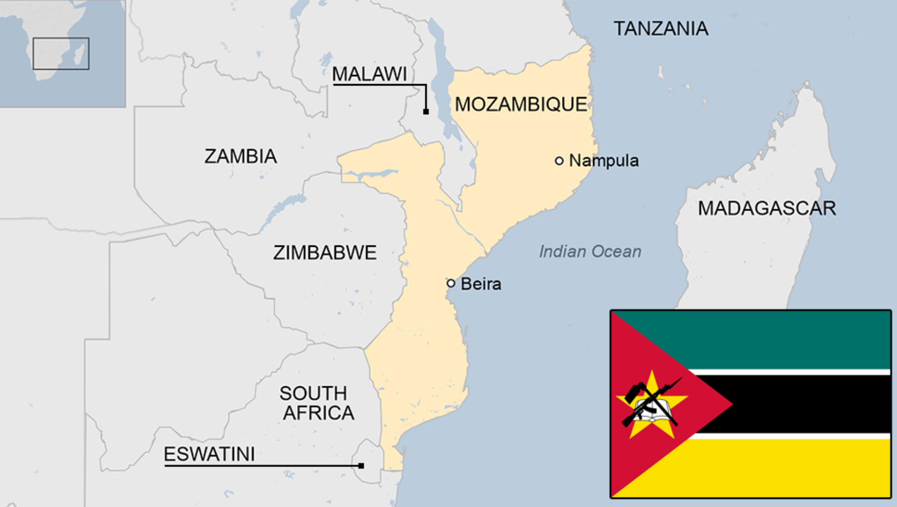 Mozambique Map and Flag Source Wiki Media