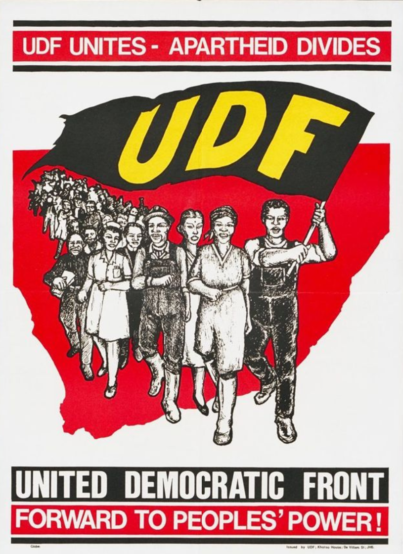 UDF unites, apartheid divides : United Democratic Front, forward to peoples' power!