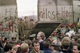 The start of the fall of the Berlin wall
