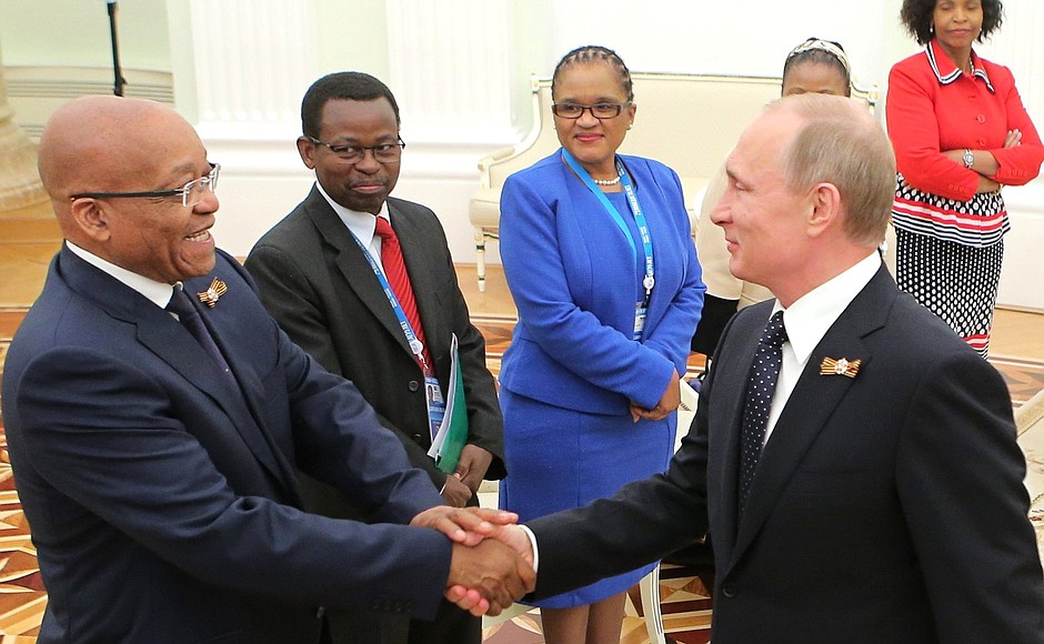 President Jacob Zuma arrives in Moscow to attend the commemoration of the 70th Anniversary of Victory in the Great Patriotic War.
