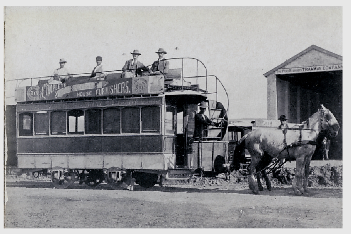 First Tramway Company in Cape Town commences operations, with a horse