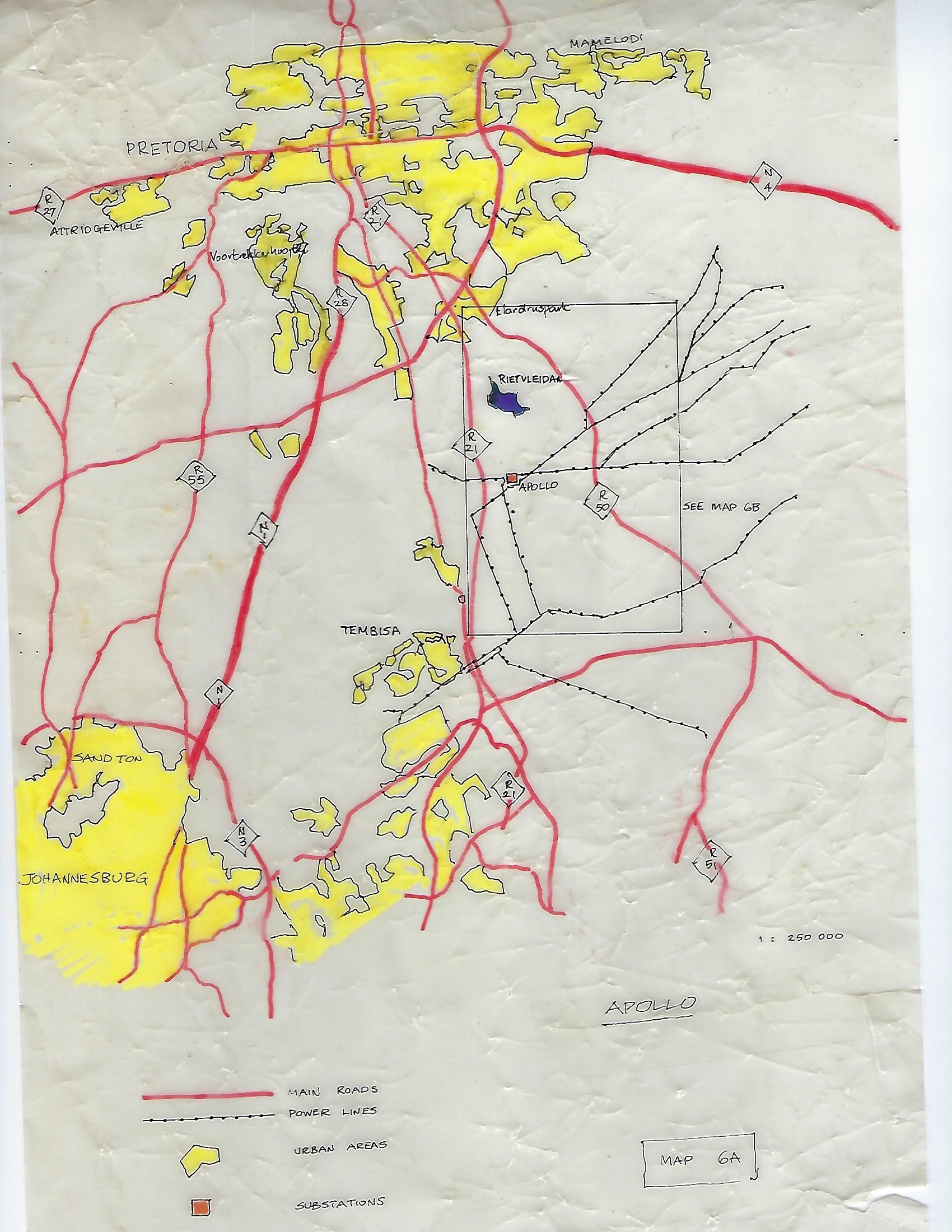 Power stations operation, 21 July 1981, Apollo Location map, 2 