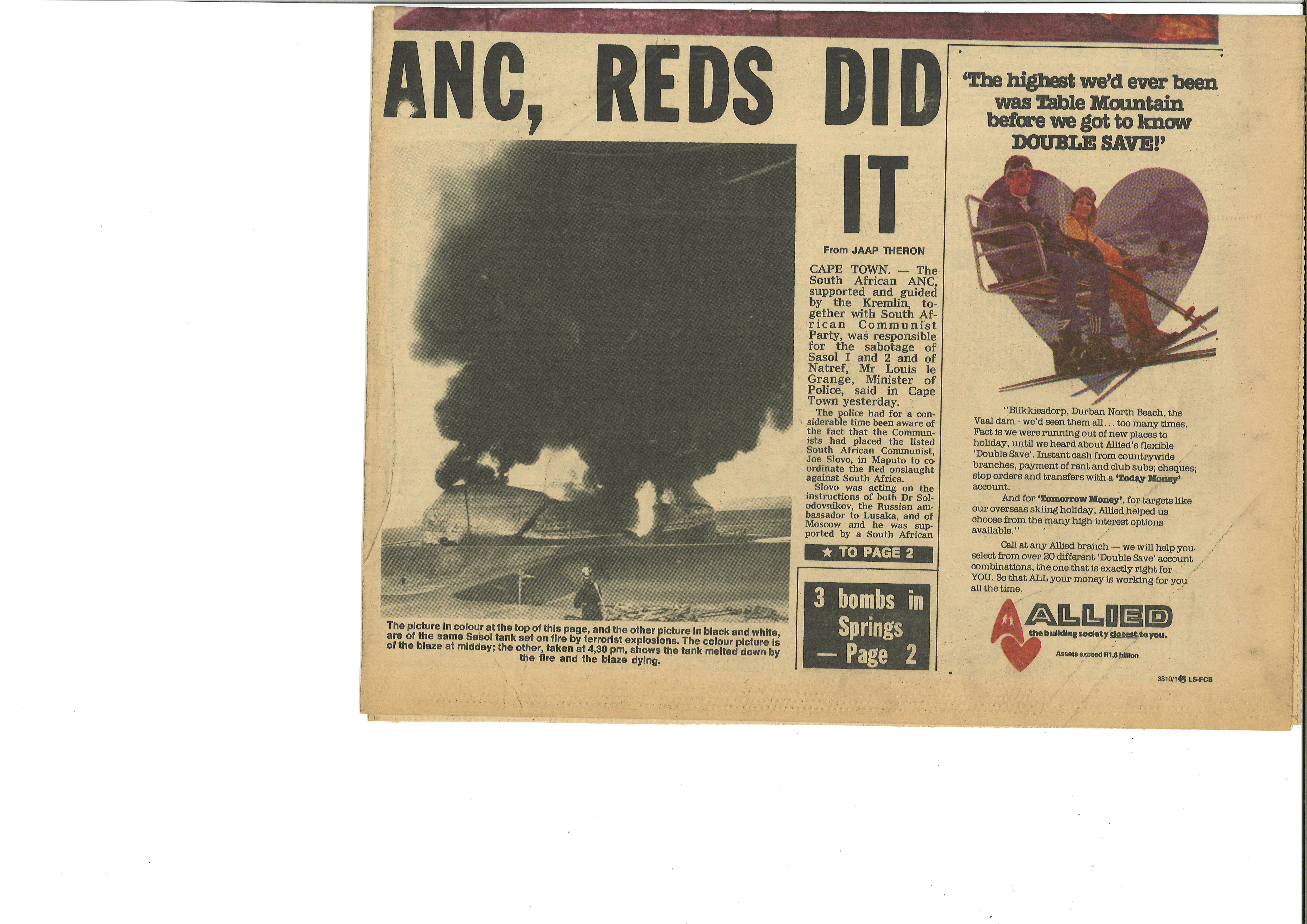 ANC, Reds  did it, by Jaap Theron, Post Transvaal, 3 June 1980