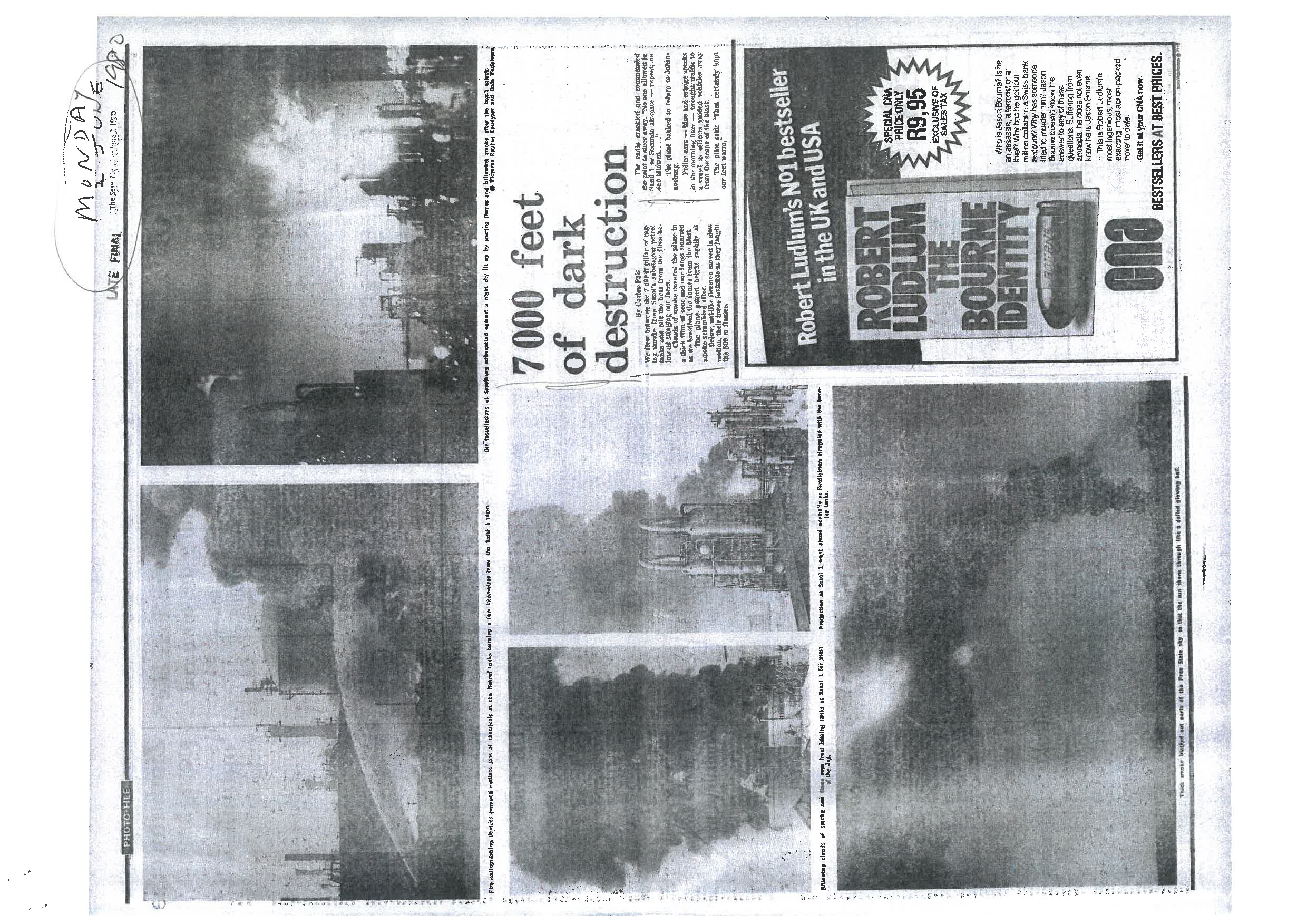 Seven thousand feet of dark destruction, The Star, 2 June 1980