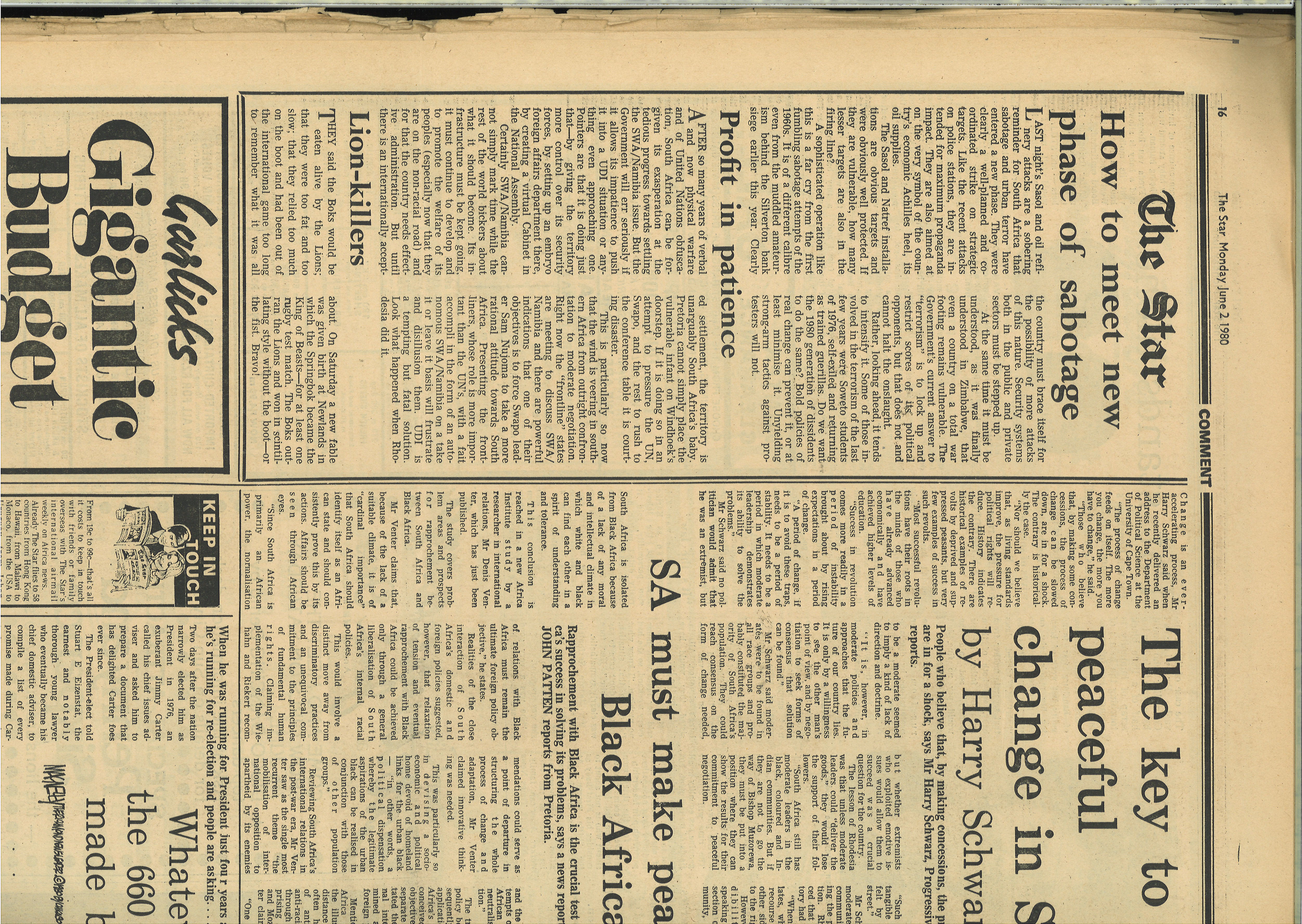 How to meet new phase of sabotage, The Star, 2 June 1980, Part 2