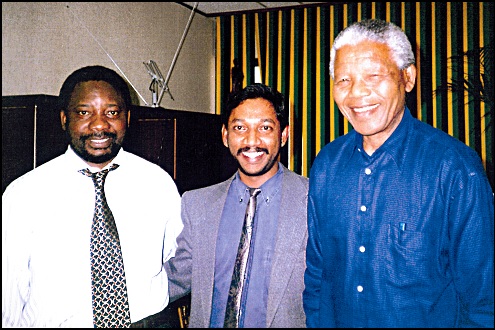 With Cyril Ramaphosa and Nelson Mandela - circa early 1990s