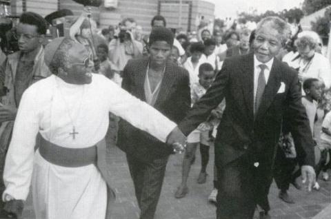 Archbishop Desmond Tutu with Nelson Mandela