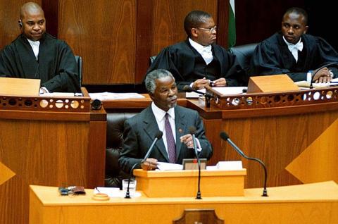 Mbeki speaks in Parliament
