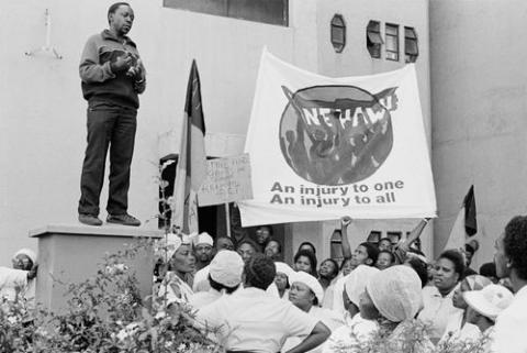 NEHAWU protest, Johannesburg, 1990