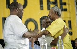 Mandela and Mbeki during the ANC 50th conference
