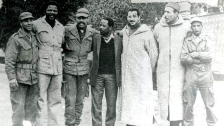 Mandela, receives military training at an Algerian FLN camp