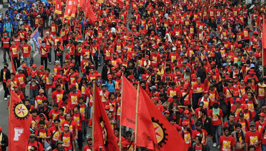 Indonesian workers rally in Jakarta to mark May Day