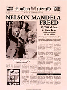 Nelson Mandela Freed, London Herald 1990