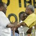 Nelson Mandela, on the right and Thabo Mbeki
