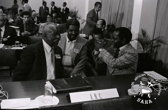 Oliver Tambo and Moses Mabiba