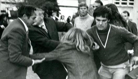 Plain clothes police assault and arrest Jenny Cunningham - Wits, June 1972