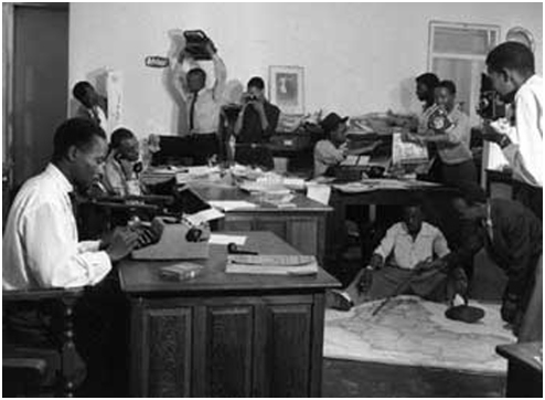 The office of Drum magazine in Johannesburg