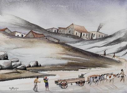 The Oxcart by  David Mogano, 1976