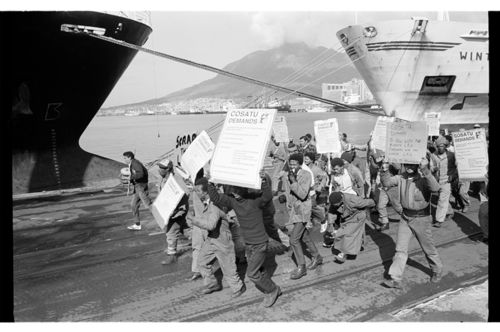 Dock workers march, Cape Town