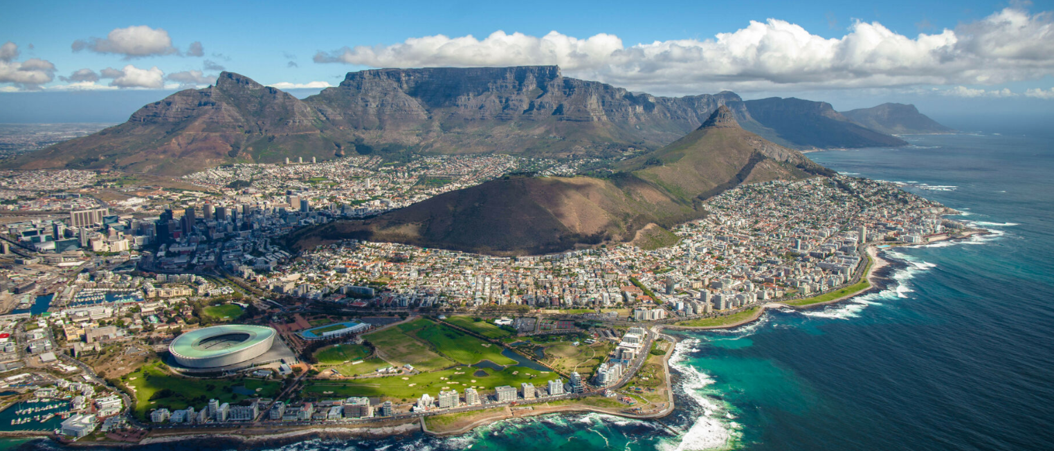 Aerial view of Cape Town