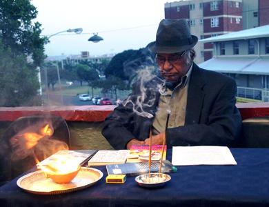 Ronnie Govender at the Durban Literary Festival, 2019