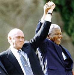 de Klerk and Nelson Mandela