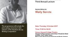 Mafika Gwala Third Annual Lecture, 5 October 2017