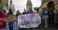 Student protest at Oriel College. Photograph: David Hartley/Rex/Shutterstock