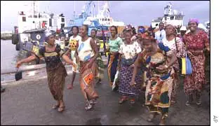 Nigerian women occupy ChevronTexaco oil terminal