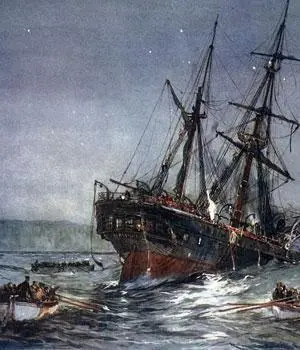 The Birkenhead runs aground with 638 passengers