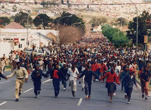 Mass funeral for the victims of Bisho massacre